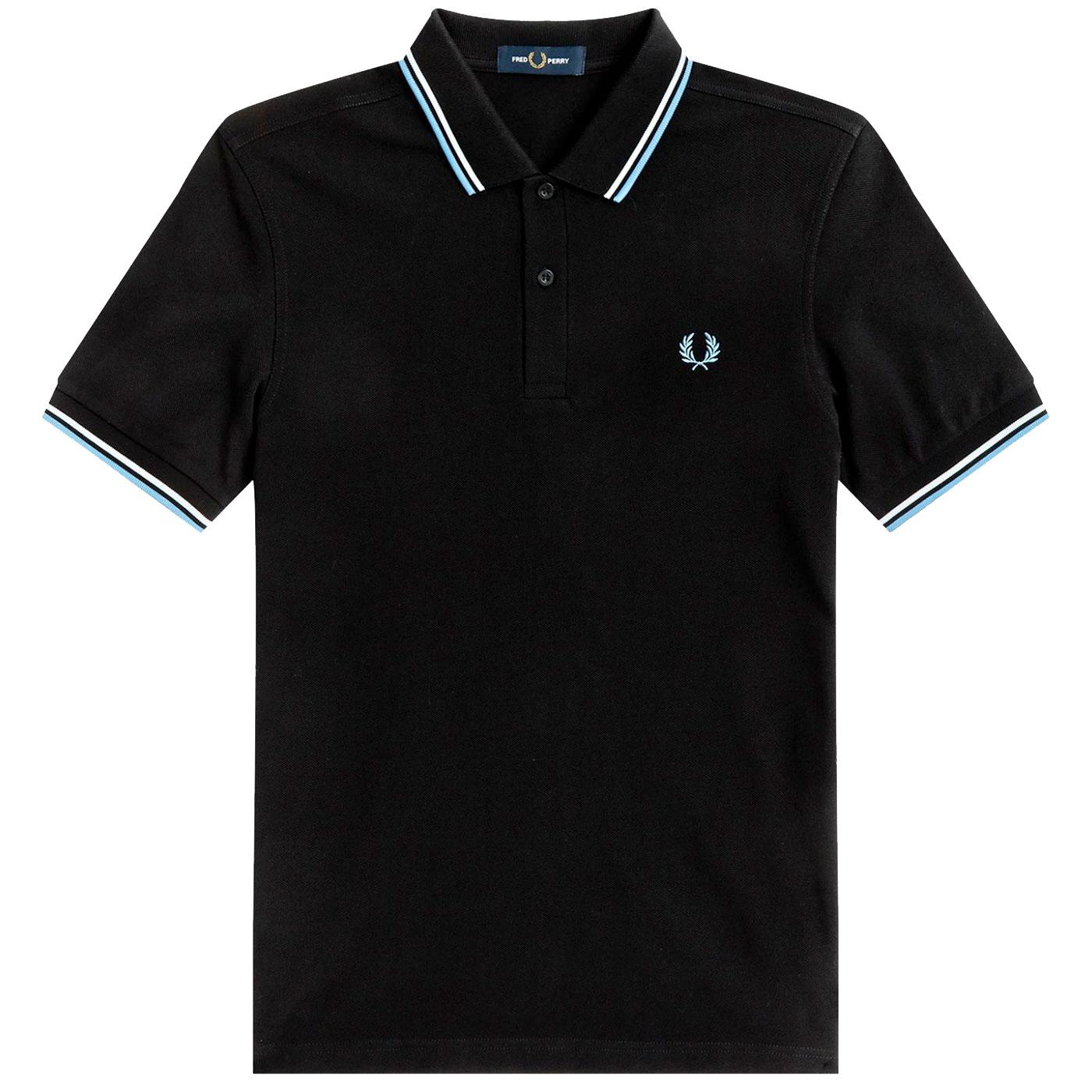 FRED PERRY M3600 Twin Tipped Mod Polo Shirt (BWS)