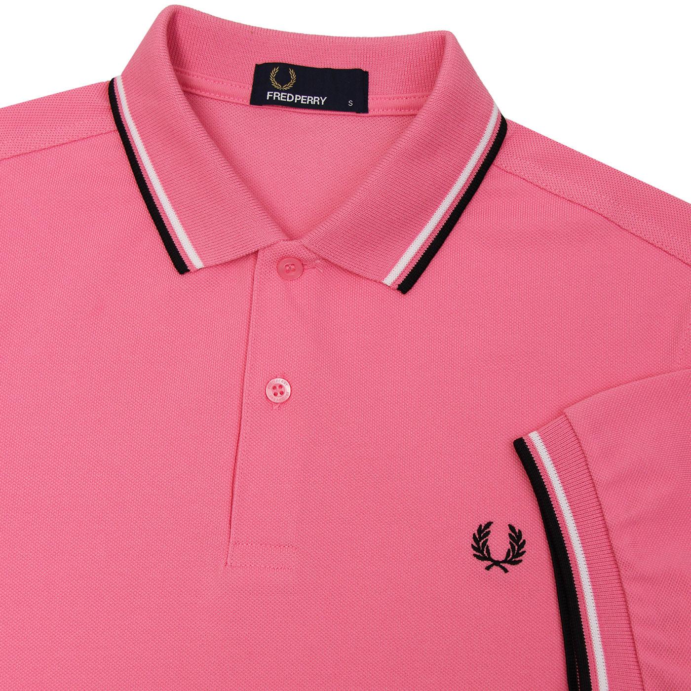 FRED PERRY M3600 Men's Mod Twin Tipped Polo Bright Pink