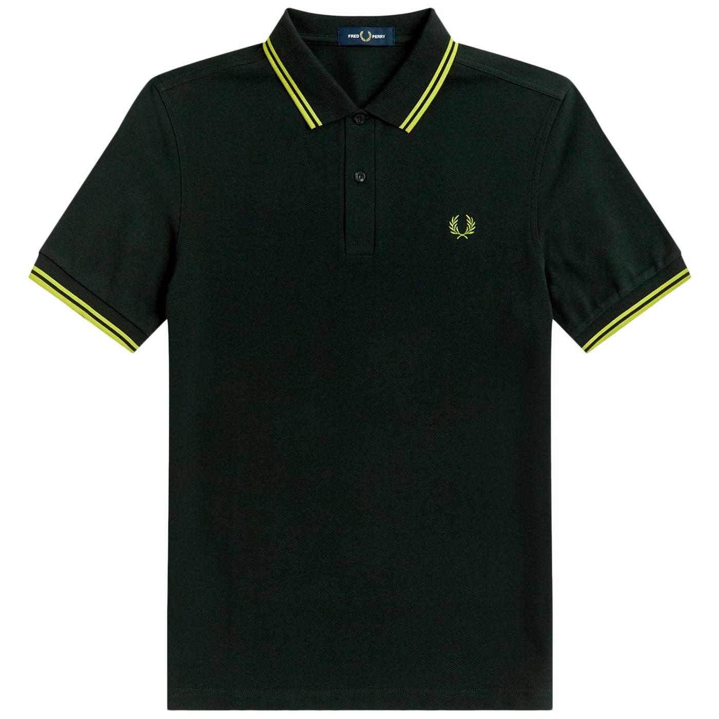 FRED PERRY M3600 Twin Tipped Mod Polo Shirt (BRG)