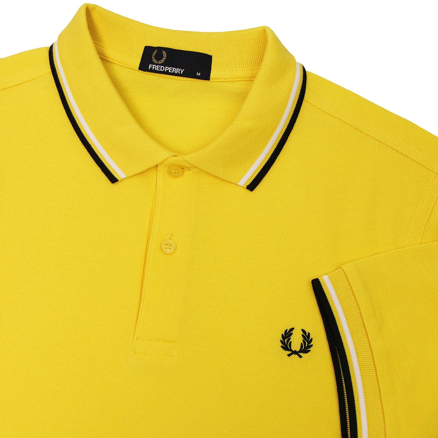 FRED PERRY M3600 Men's Twin Tipped Polo Electric Yellow