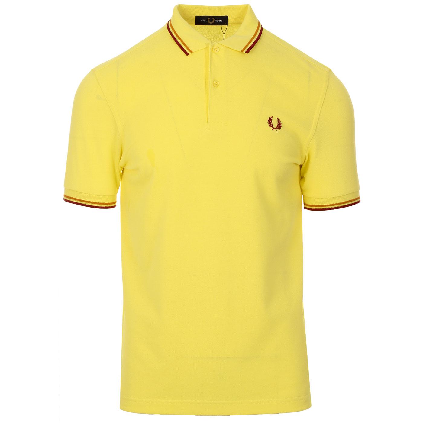 FRED PERRY M3600 Mens Twin Tipped Pique Polo L/G/C