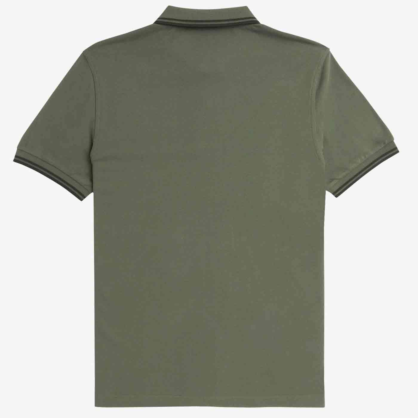 Fred Perry M3600 Twin Tipped Polo Laurel Wreath Night Green