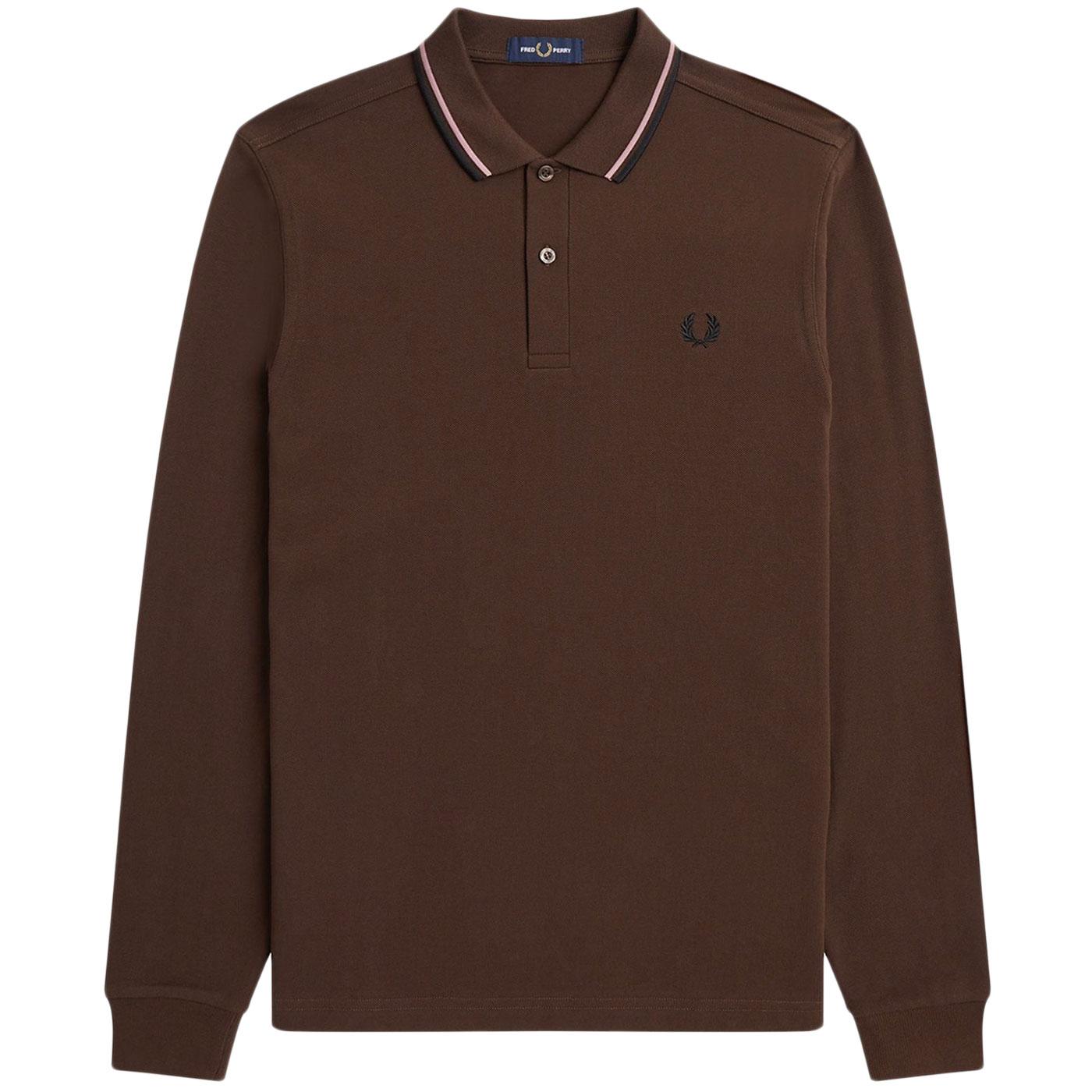 M3636 FRED PERRY Mod L/S Twin Tipped Polo BT/DP/B