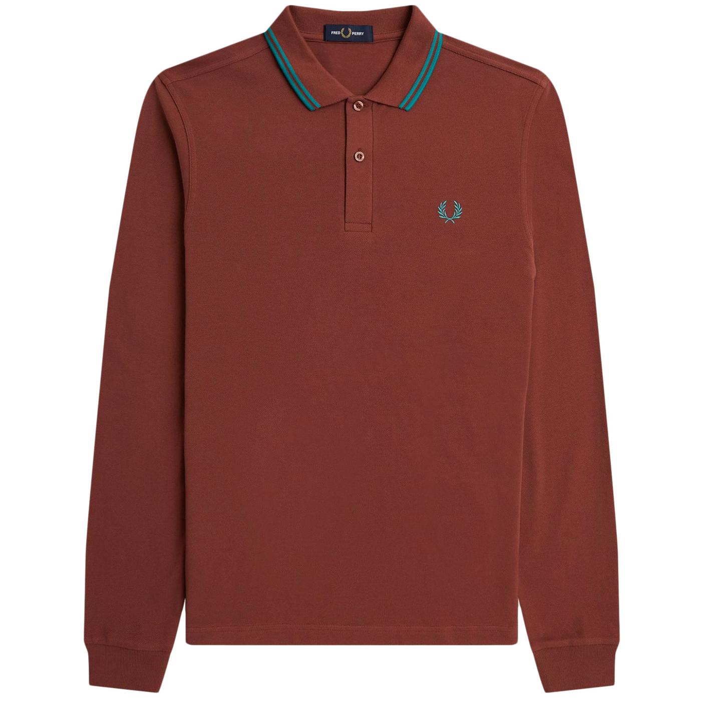 M3636 FRED PERRY Mod L/S Twin Tipped Polo WB/DM