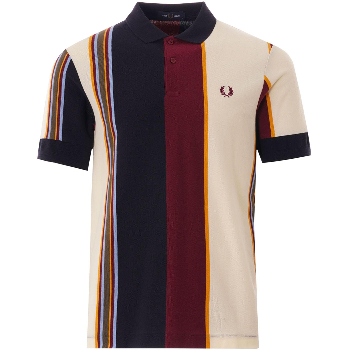 FRED PERRY M8854 Mod Vertical Stripe Polo Top (N)