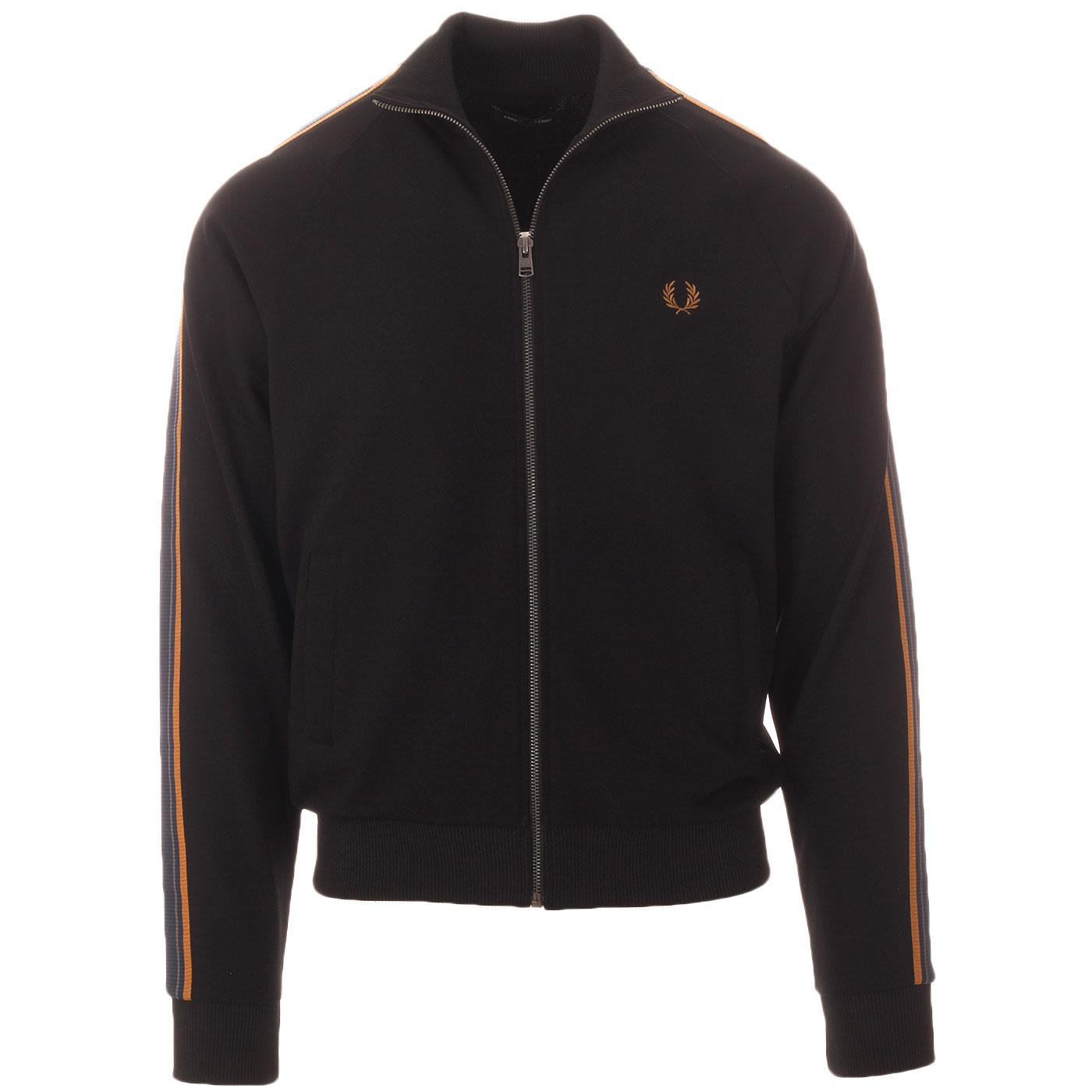 FRED PERRY Medal Tape Sleeve Track Jacket (Black)