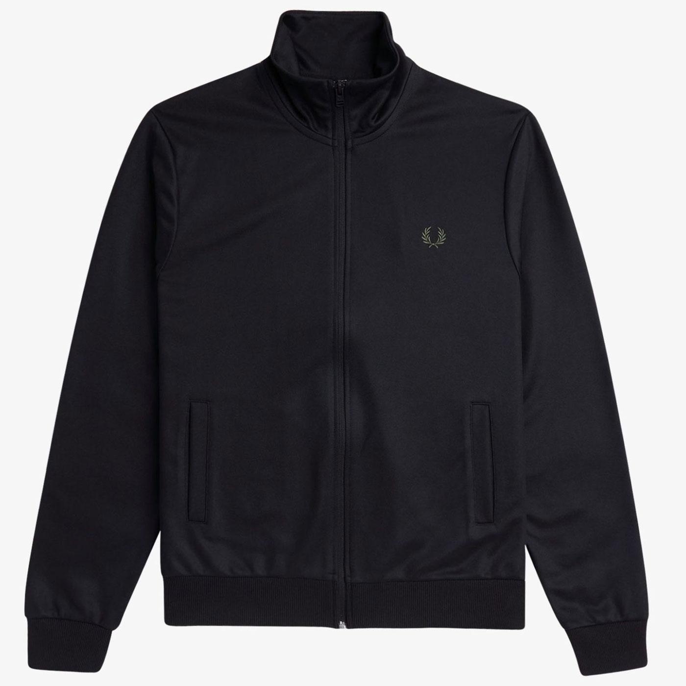 Fred Perry Classic 60s Cotton Tencel Harrington Jacket in Black