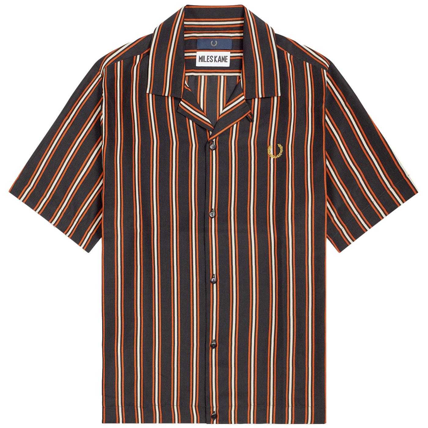 FRED PERRY X MILES KANE Mod Stripe Bowling Shirt