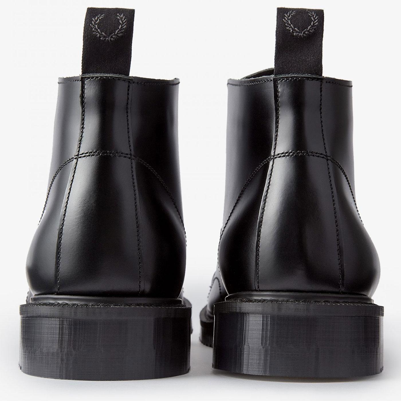 FRED PERRY X GEORGE COX Mod Monkey Boots in Black