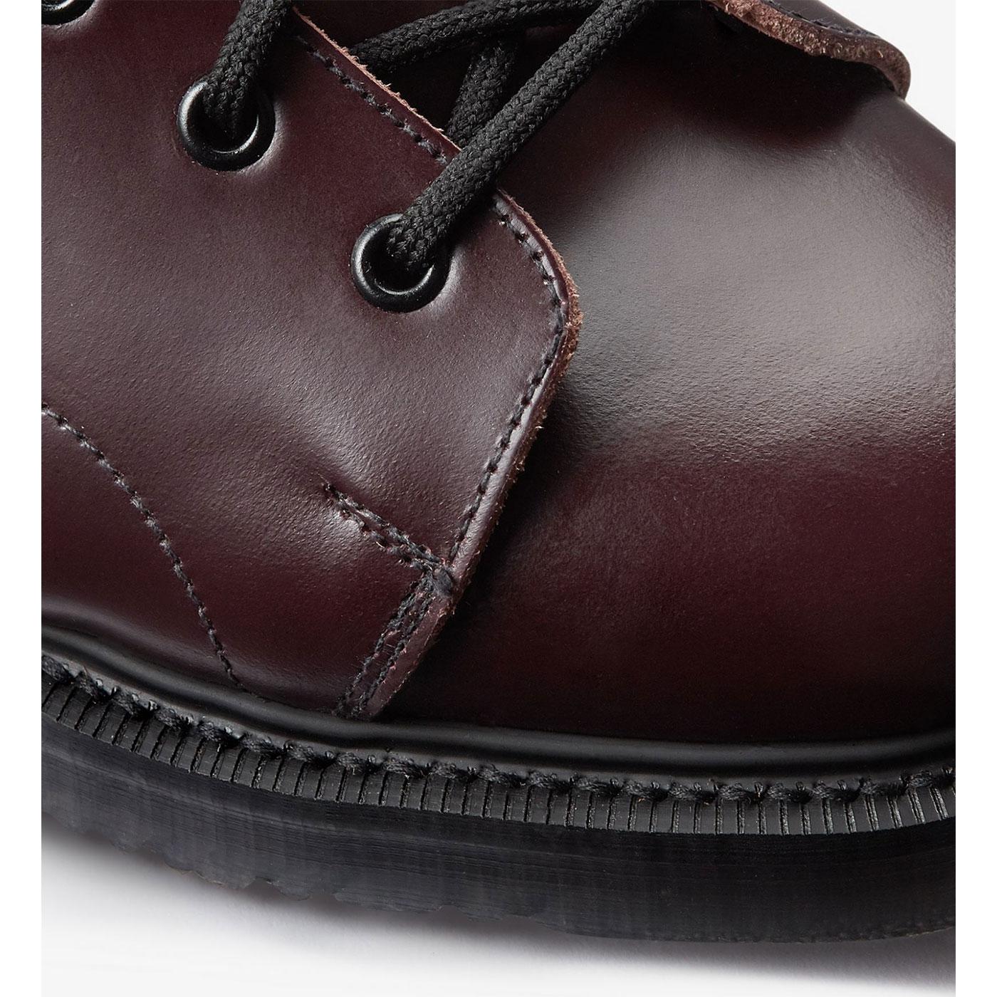 FRED PERRY X GEORGE COX Mod Monkey Boots in Oxblood