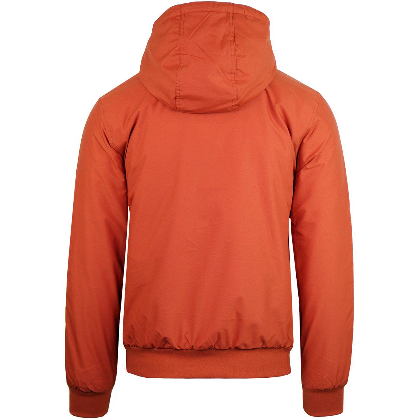 FRED PERRY Padded Brentham mens Hooded Jacket Paprika