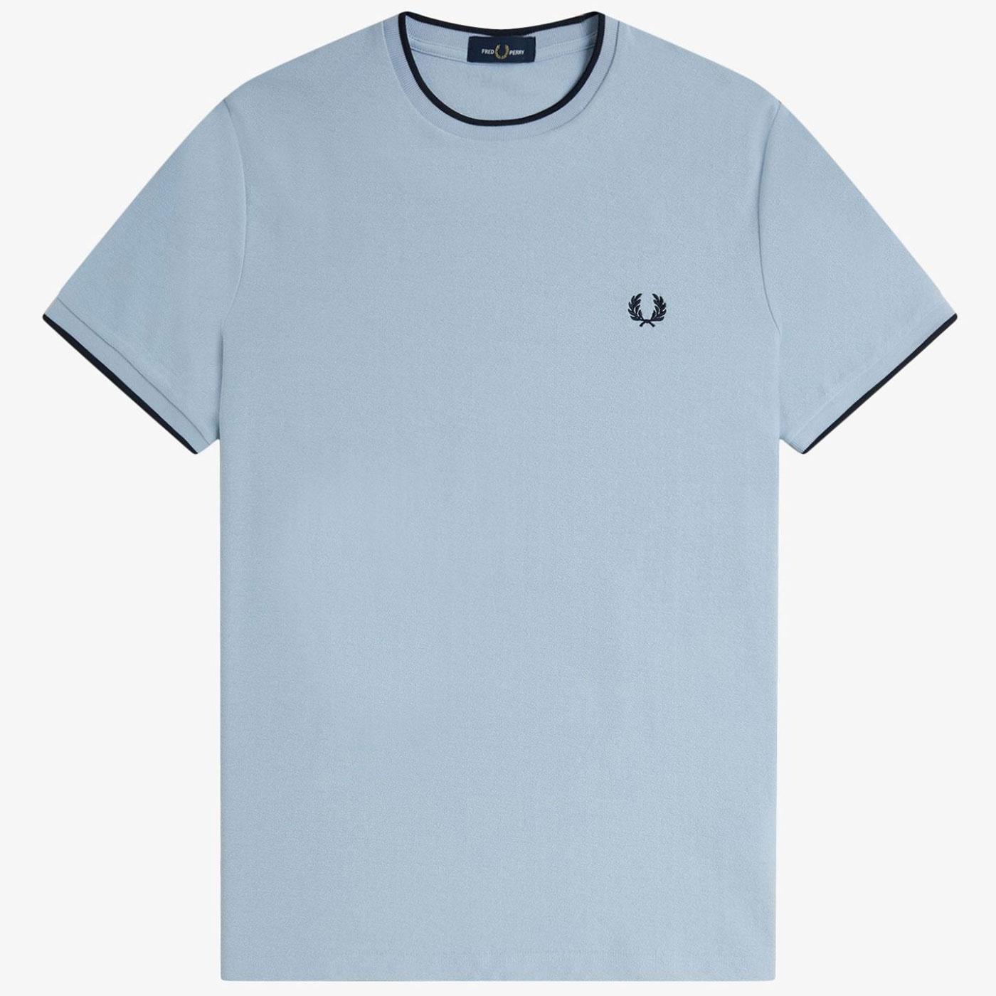 Fred Perry Retro Mod Tipped Crepe Pique T-shirt LS