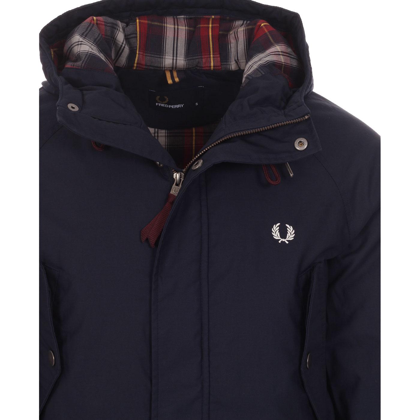 Portwood FRED PERRY Padded Mod Parka Jacket DC