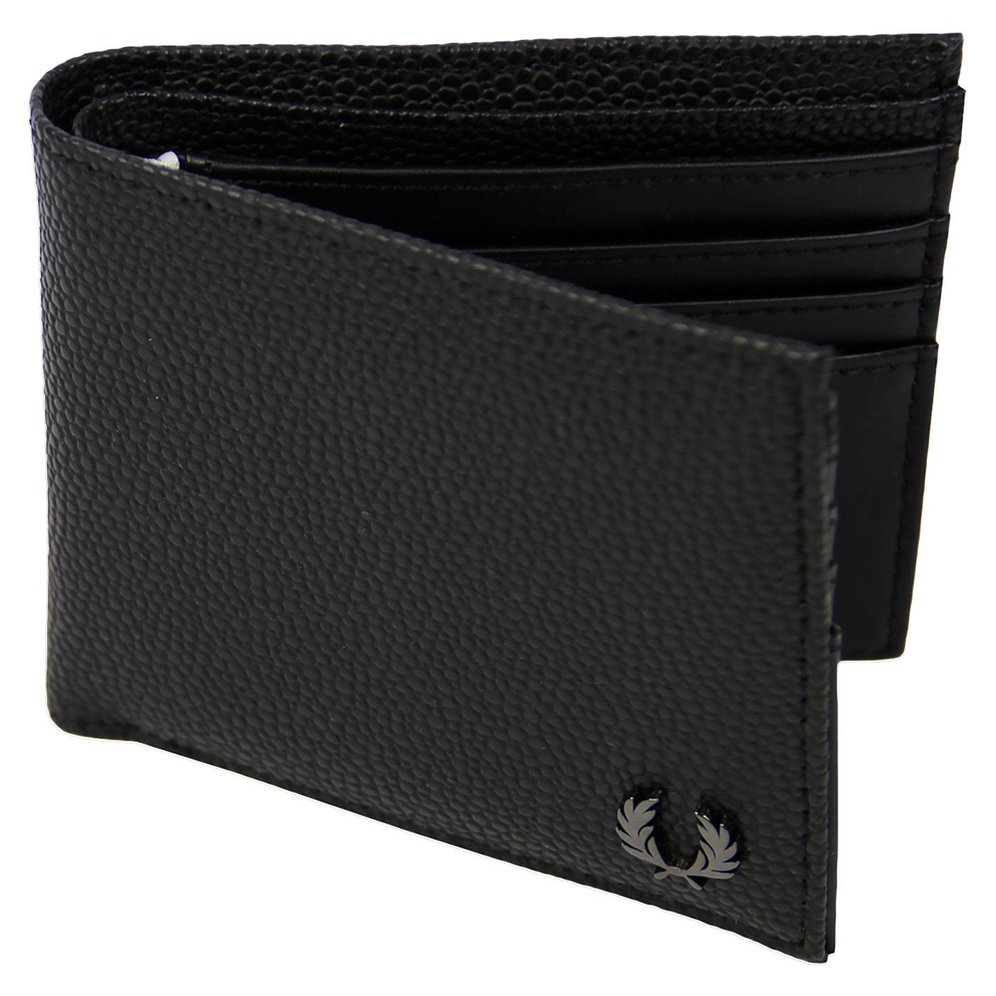 FRED PERRY Scotch Grain Leather Bi-Fold Wallet B