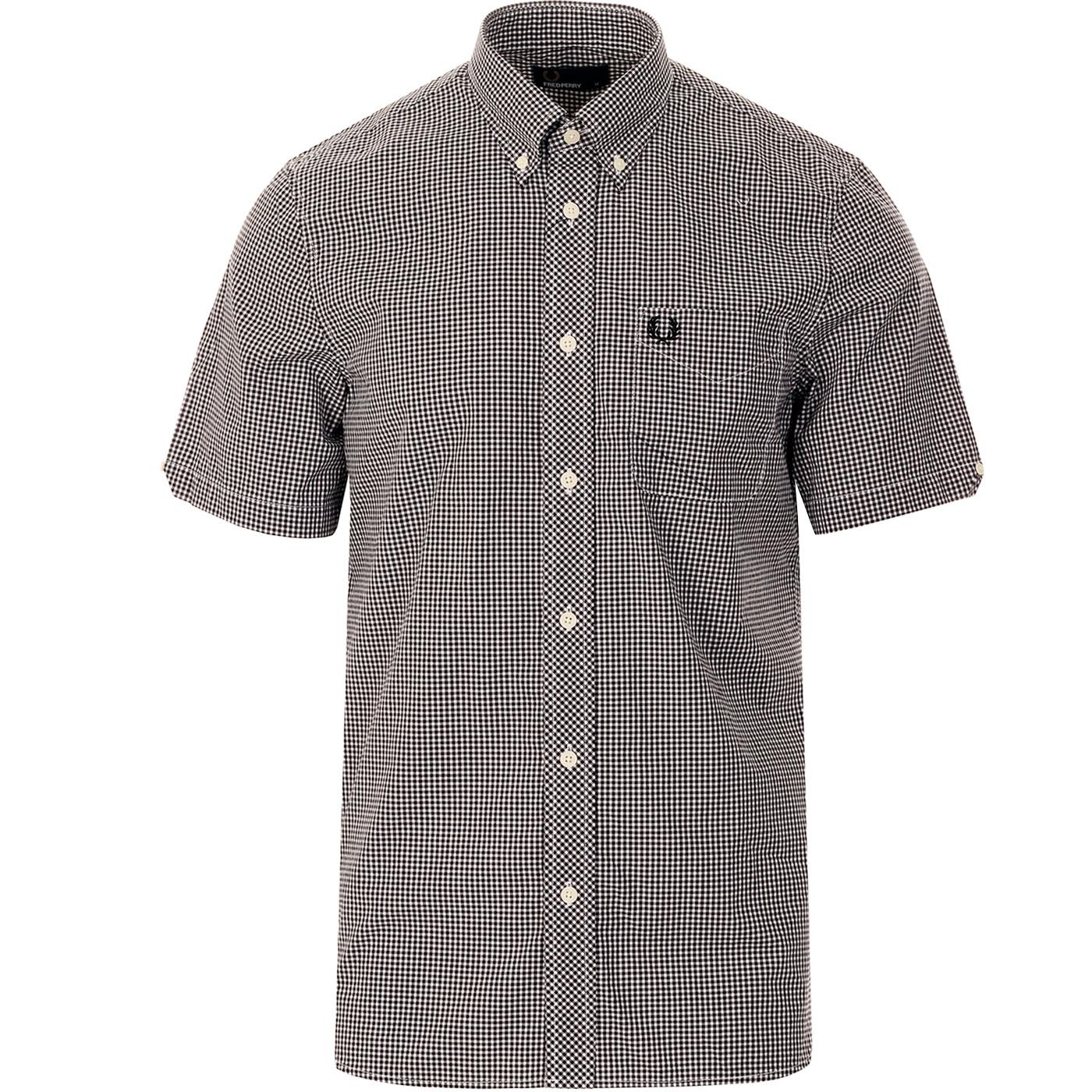 FRED PERRY S/S Retro Mod Gingham Check Shirt 