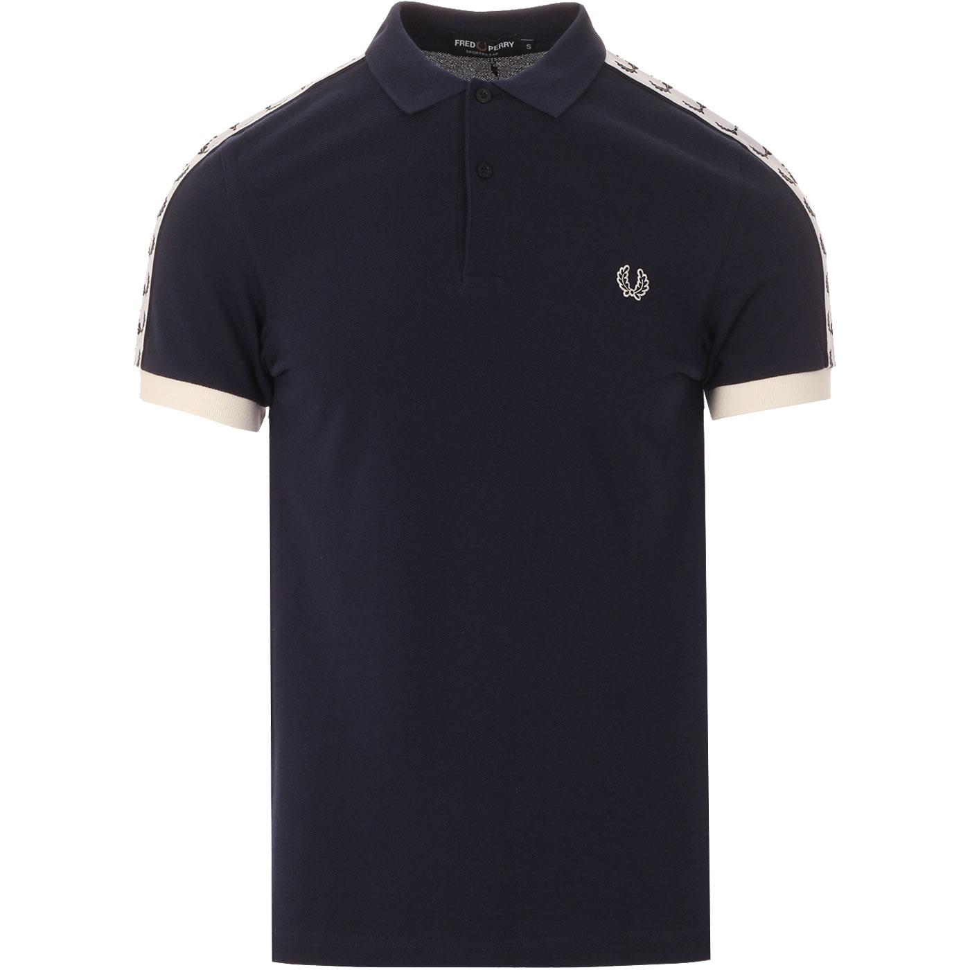 FRED PERRY Mod Sports Tape Sleeve Pique Polo CB
