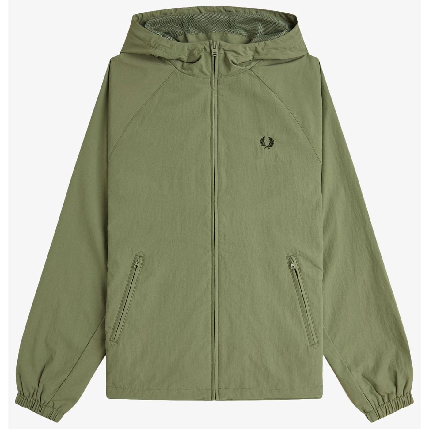 Fred Perry Taslan Hooded Retro 90s Shell Jacket O