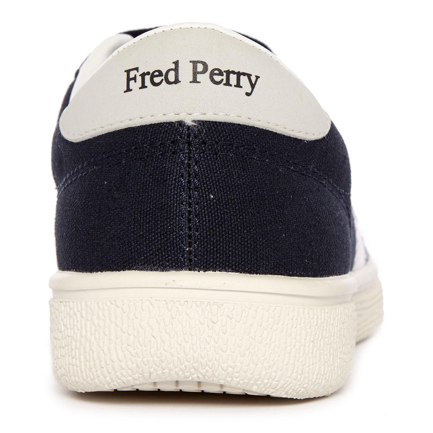 FRED PERRY Mens Retro 70s Tennis Shoes in Navy