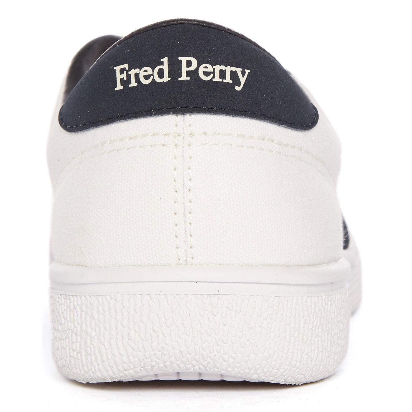 FRED PERRY Mens Retro 70s Tennis Shoes in Snow White
