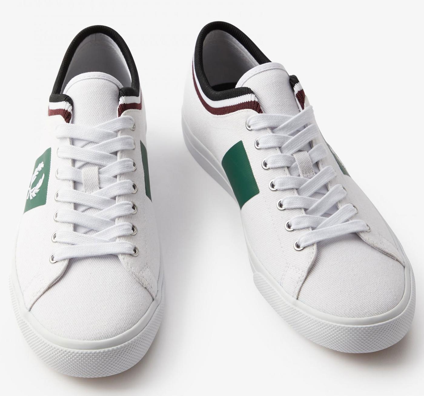 fred perry underspin leather trainers in white