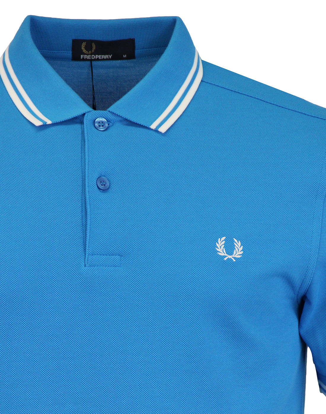 FRED PERRY M3600 Mod Tipped Polo Shirt in Aster Blue