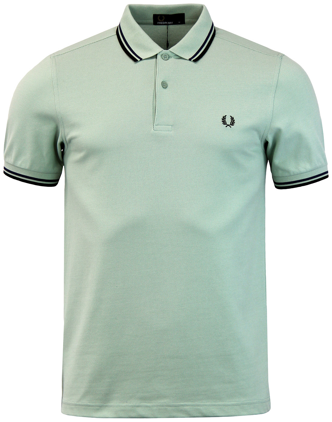 FRED PERRY M3600 Mod Twin Tipped Polo Shirt in Mint Green