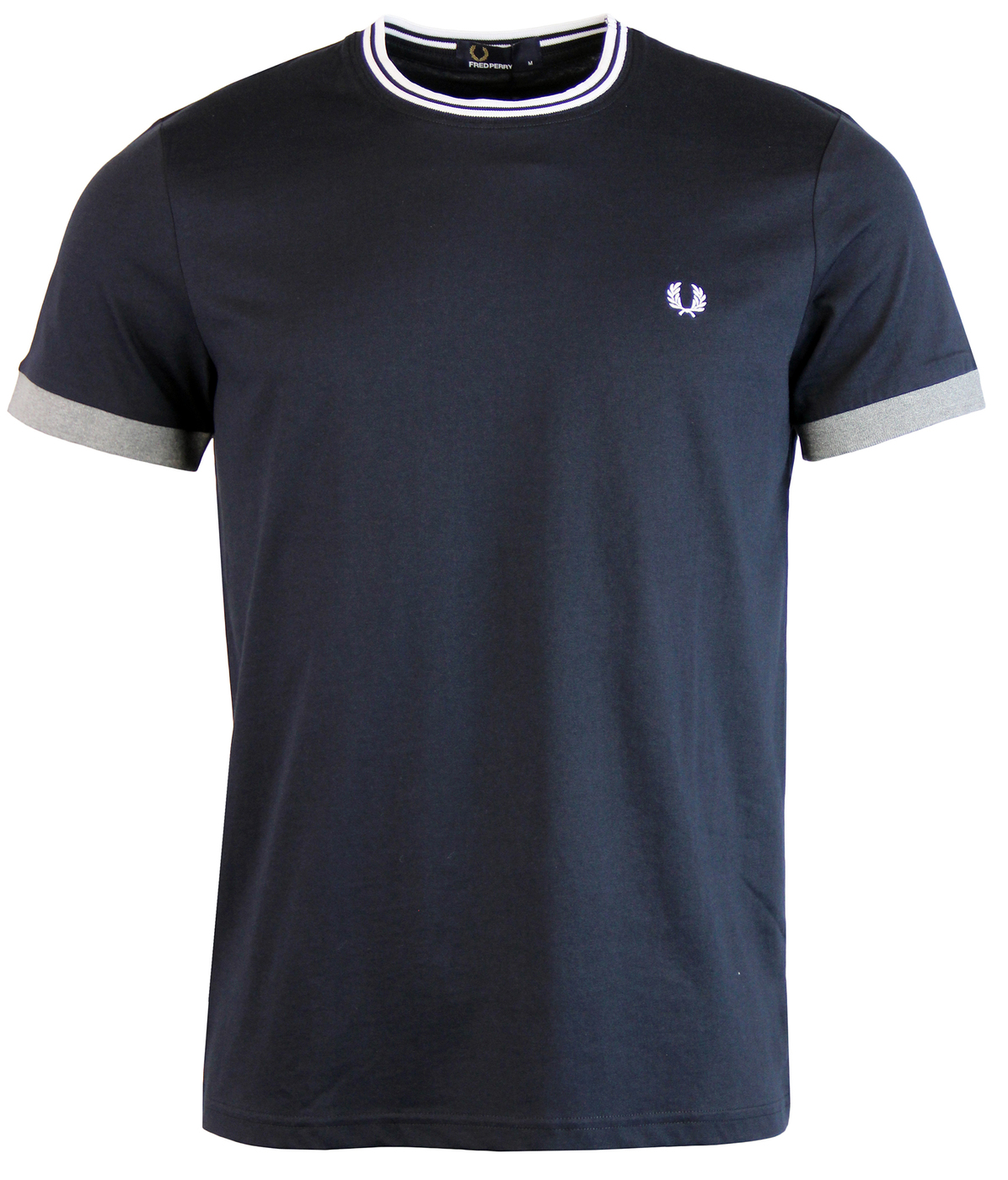 FRED PERRY Retro Twin Tipped Crew T-shirt in Navy