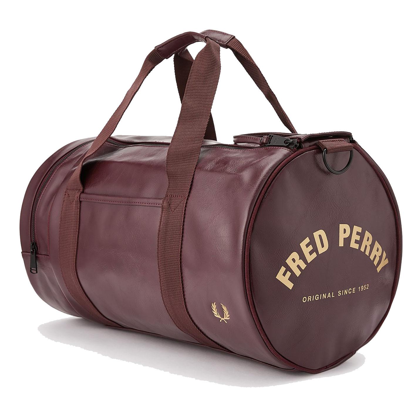 FRED PERRY Retro Mod PU Tonal Barrel Bag PORT