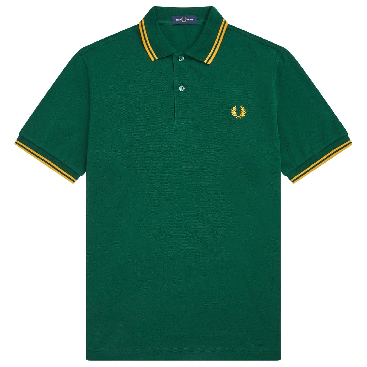 FRED PERRY M3600 Mod Twin Tipped Pique Polo in Ivy