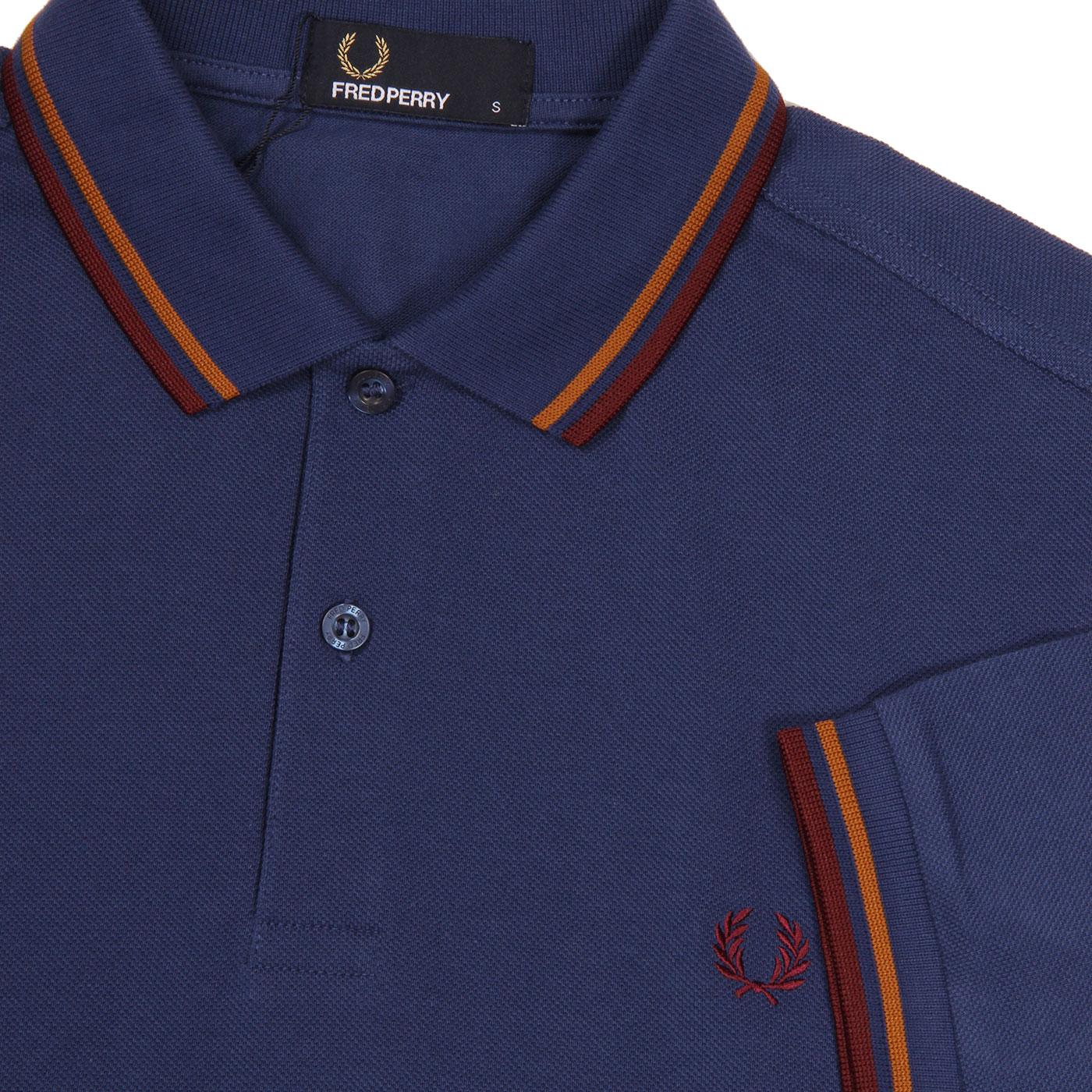 FRED PERRY Men's M3600 Twin Tipped Polo in Pacific