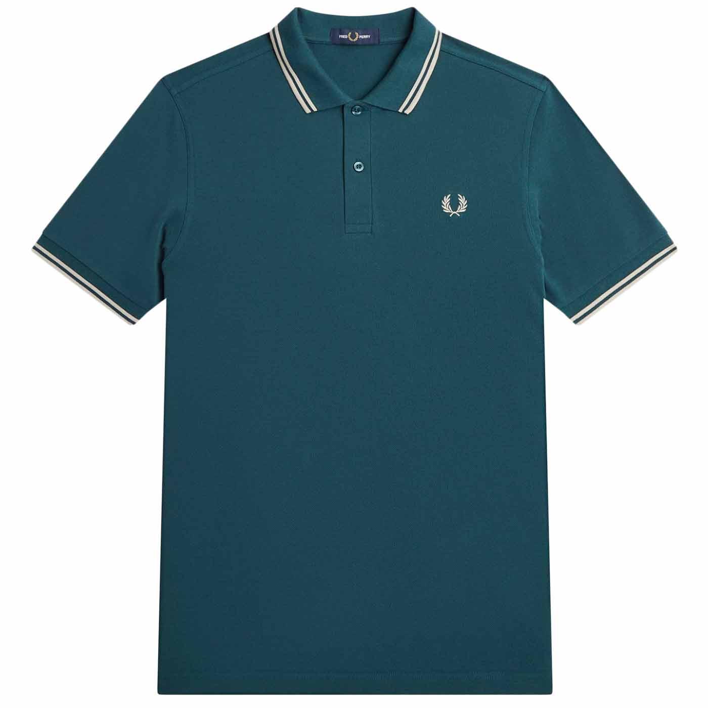 FRED PERRY M3600 Mod Twin Tipped Polo Shirt PB/LO