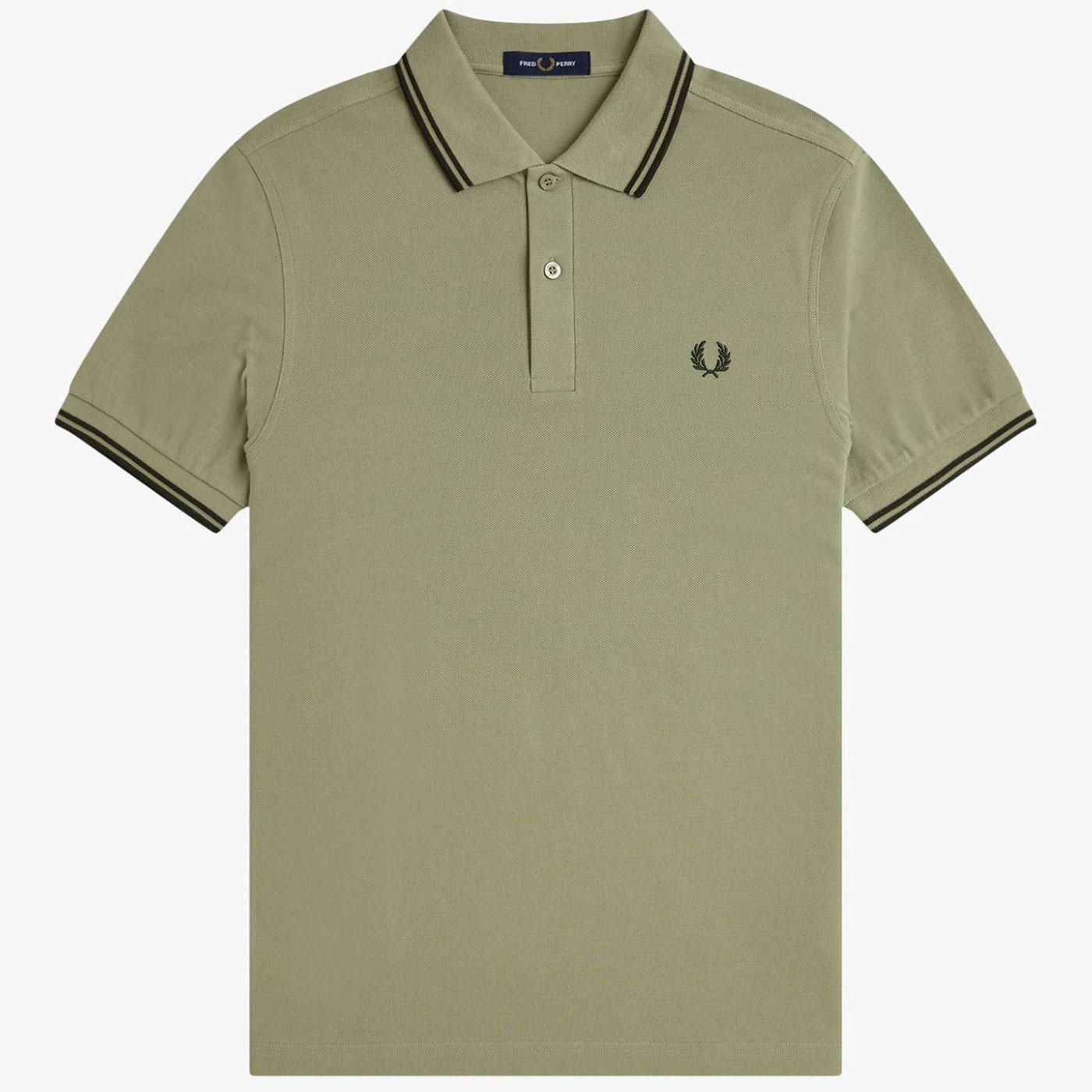 FRED PERRY M3600 Mod Twin Tipped Polo Shirt OM/NG