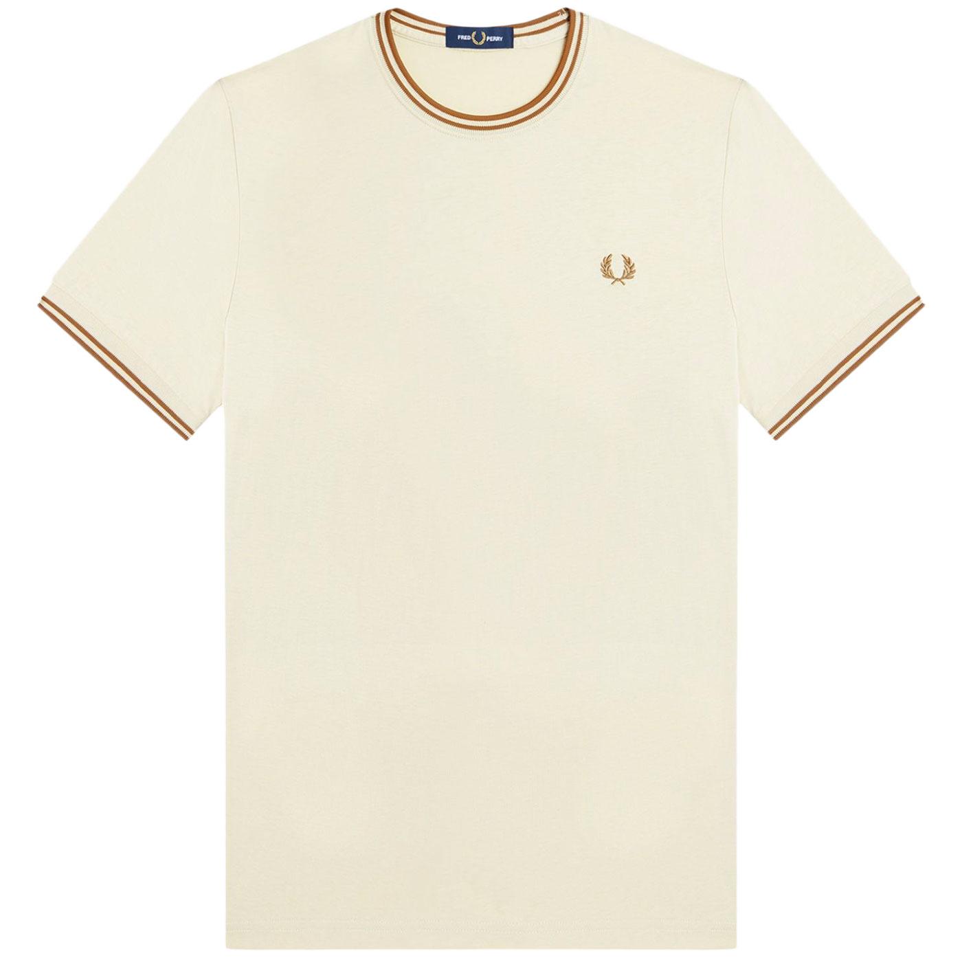 FRED PERRY M1588 Men's Twin Tipped Ringer Tee O/DC