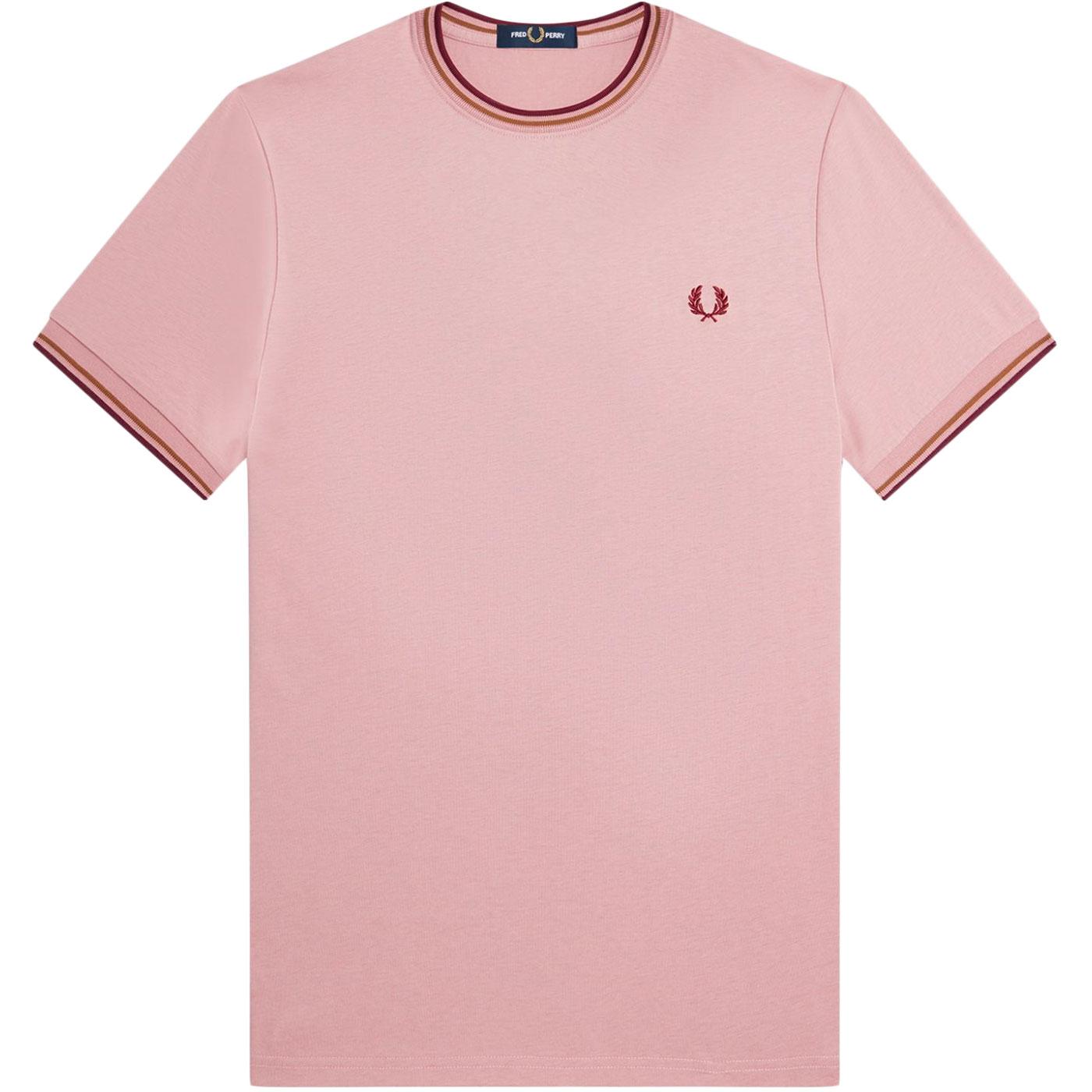 FRED PERRY M1588 Mod Twin Tipped T-Shirt - Rose