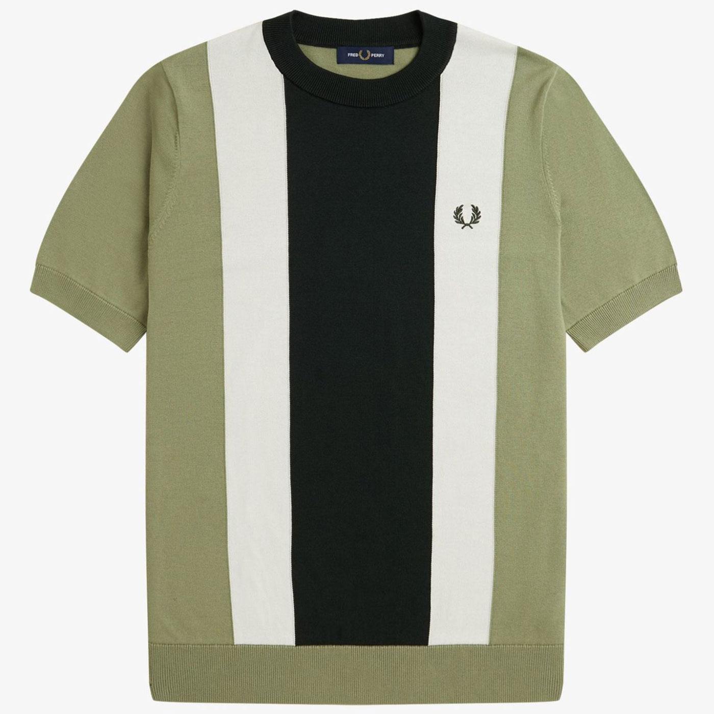 Fred Perry Vertical Stripe 60s Knitted T-shirt OM