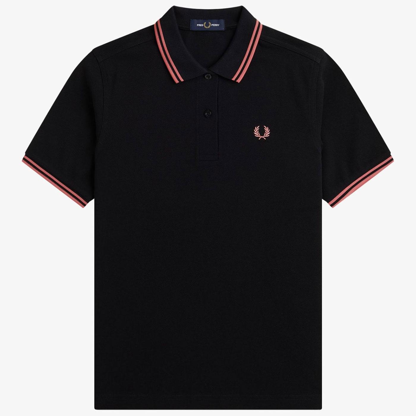 FRED PERRY Women G3600 Retro Twin Tipped Polo B/PP