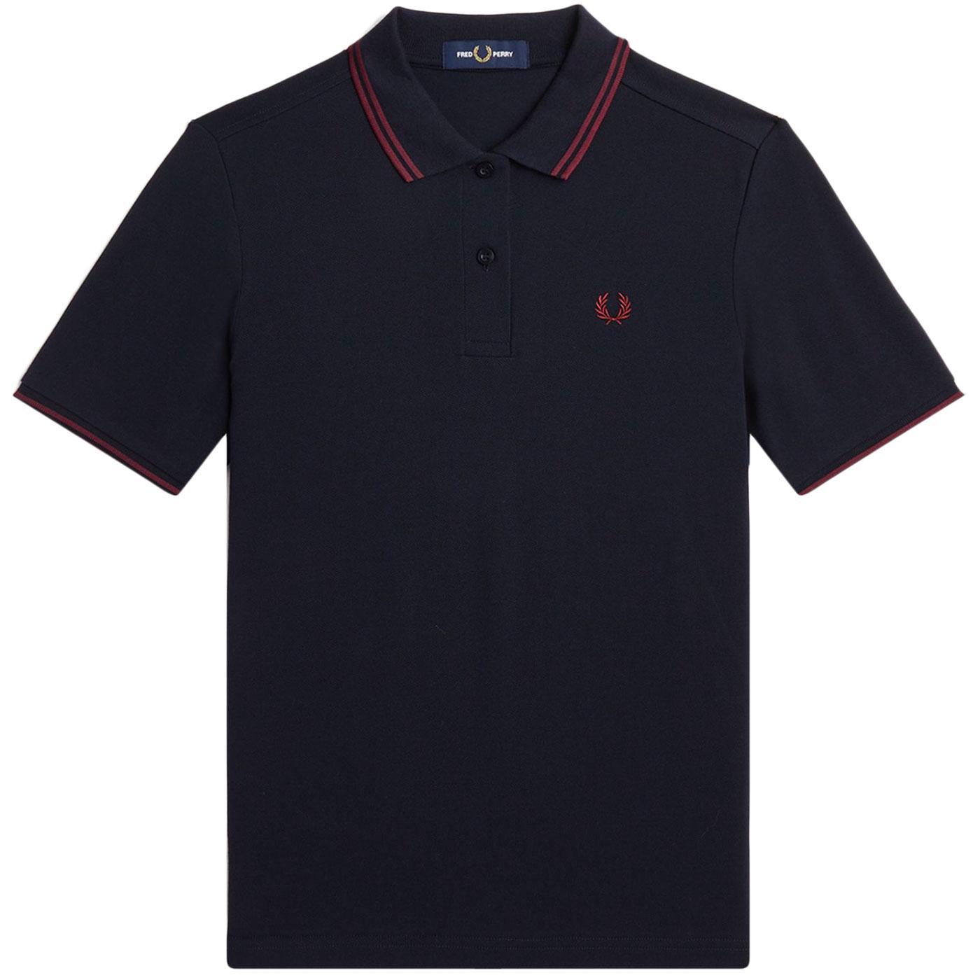 FRED PERRY Women G3600 Retro Twin Tipped Polo N/O