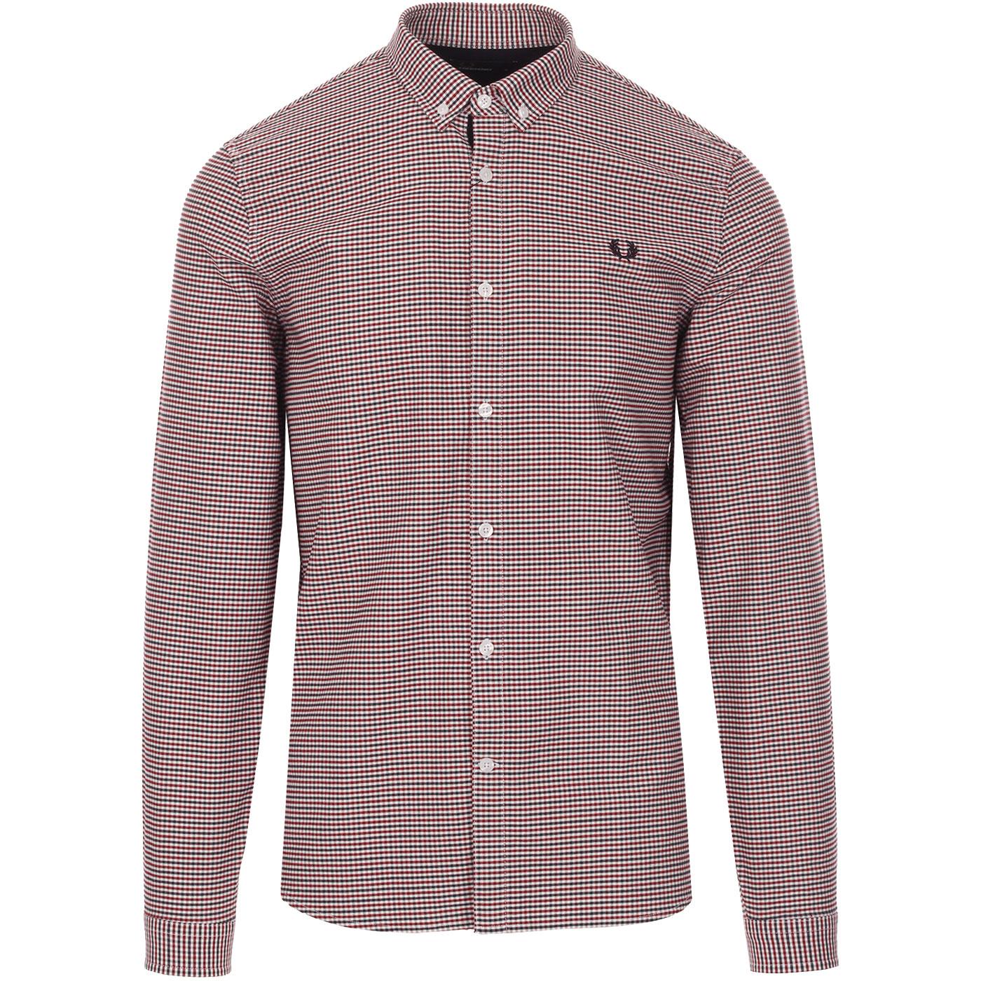 FRED PERRY Men's 3 Colour Gingham Check Shirt DC