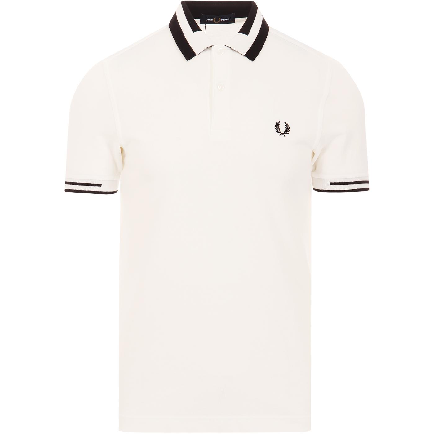 Fred Perry Mens Block Tipped Pique Shirt 