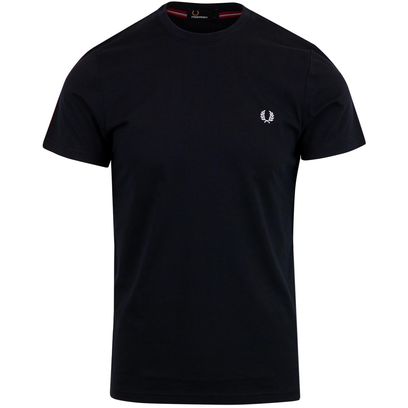 FRED PERRY Men's Retro Classic Crew Neck T-Shirt in Navy
