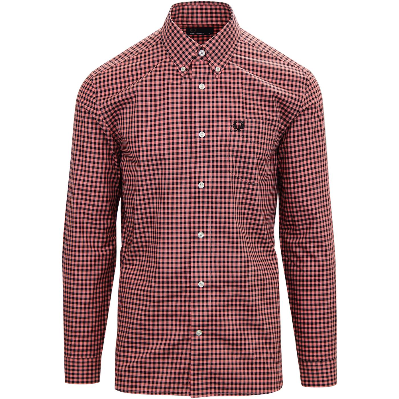 FRED PERRY Retro Mod Two Colour Gingham Shirt (P)