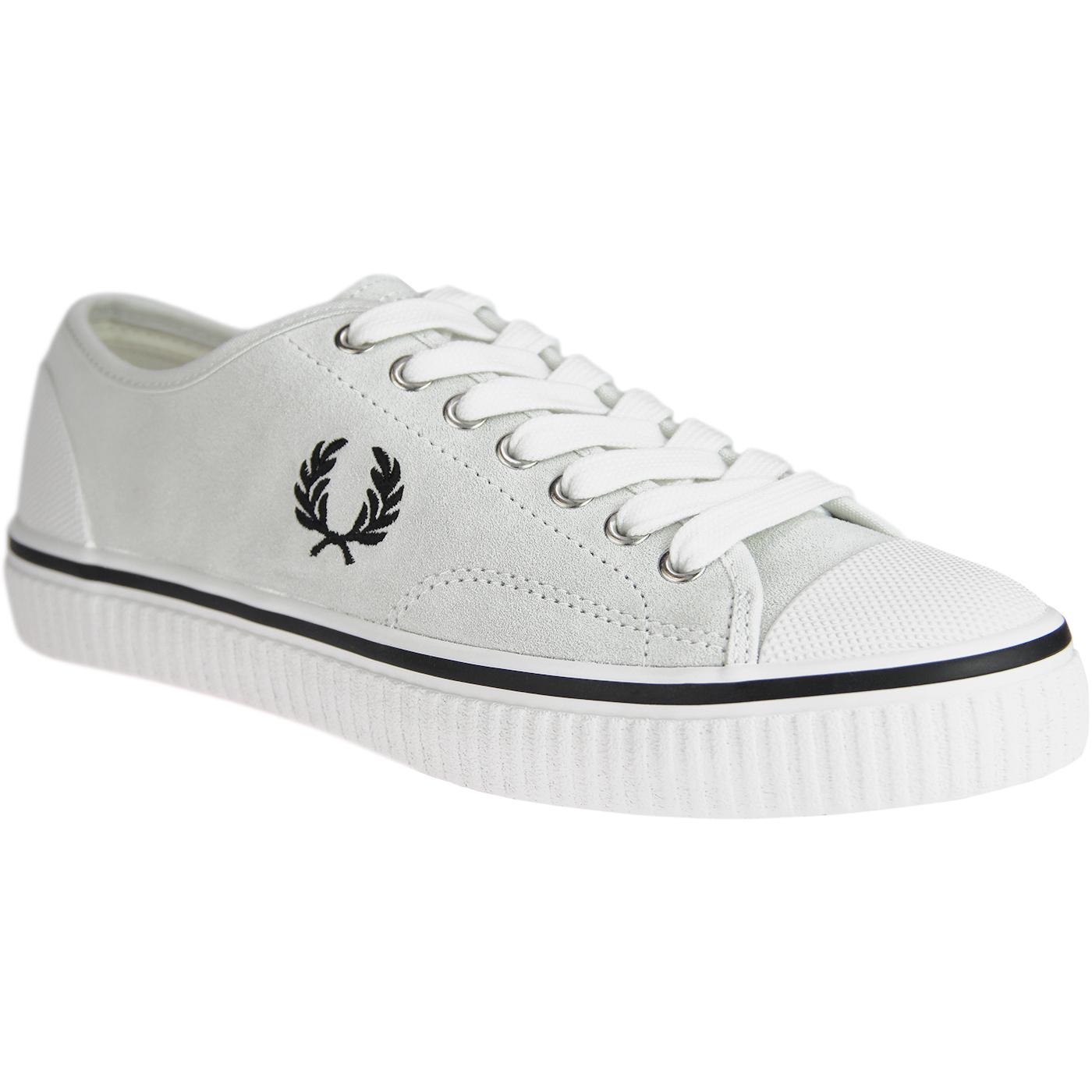 FRED PERRY Hughes Retro Indie Low Suede Trainers in White