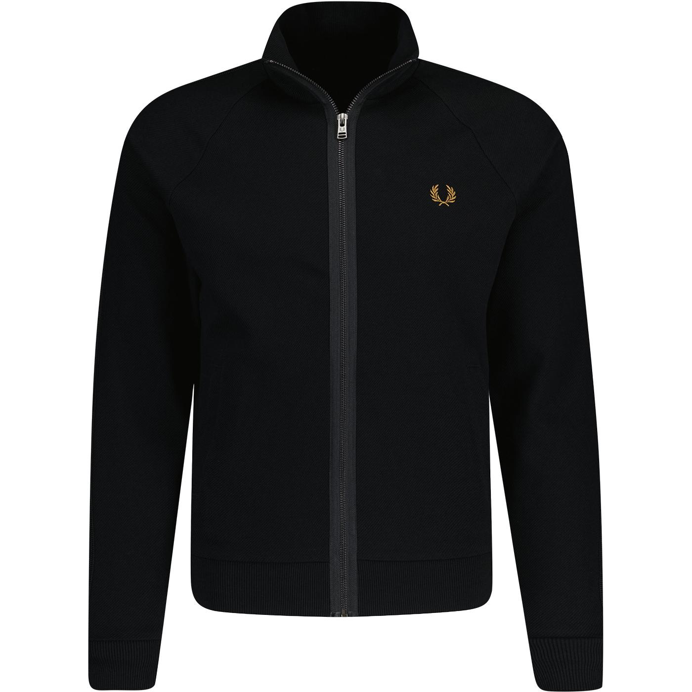 Fred Perry Retro 90s Knitted Tape Track Jacket B