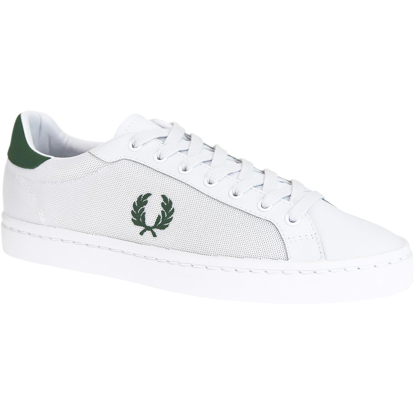fred perry white lottie leather trainers