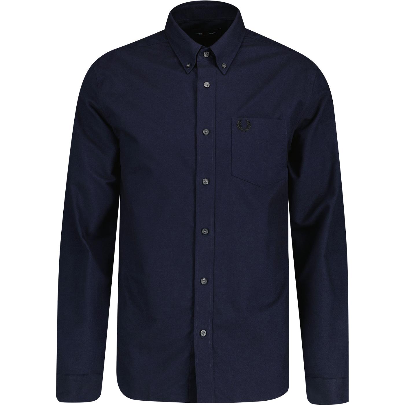 Fred Perry Brushed Cotton Oxford Shirt French Navy