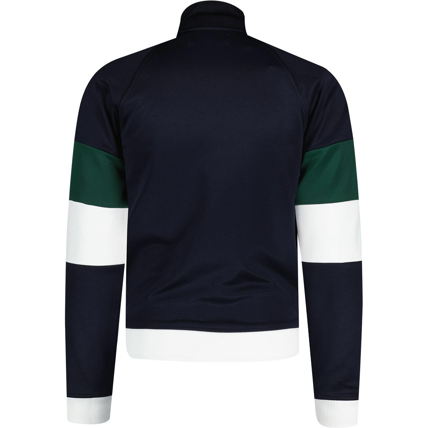 Fred Perry Retro Sports Bold Panel Track Jacket in Navy