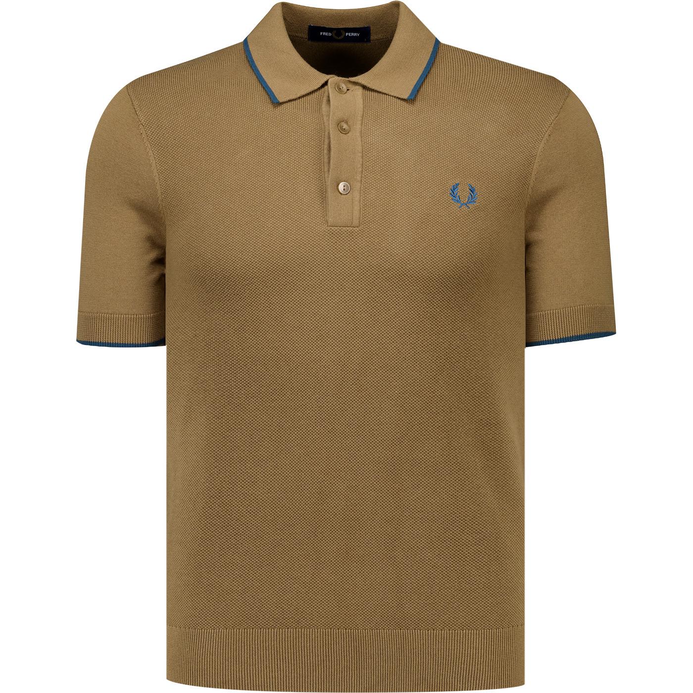 Fred Perry Tipped Pique Stitch Knitted Shirt (SS)