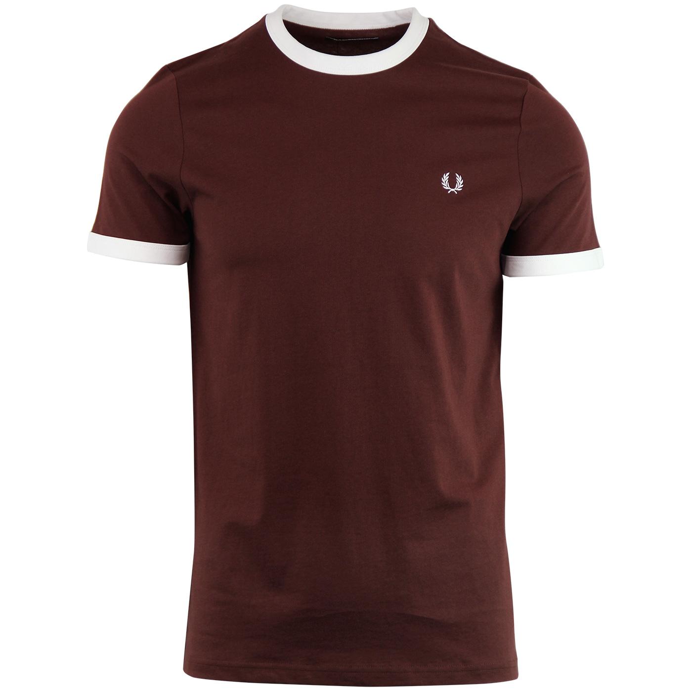 FRED PERRY Retro 1960's Ringer Tee - Stadium Red