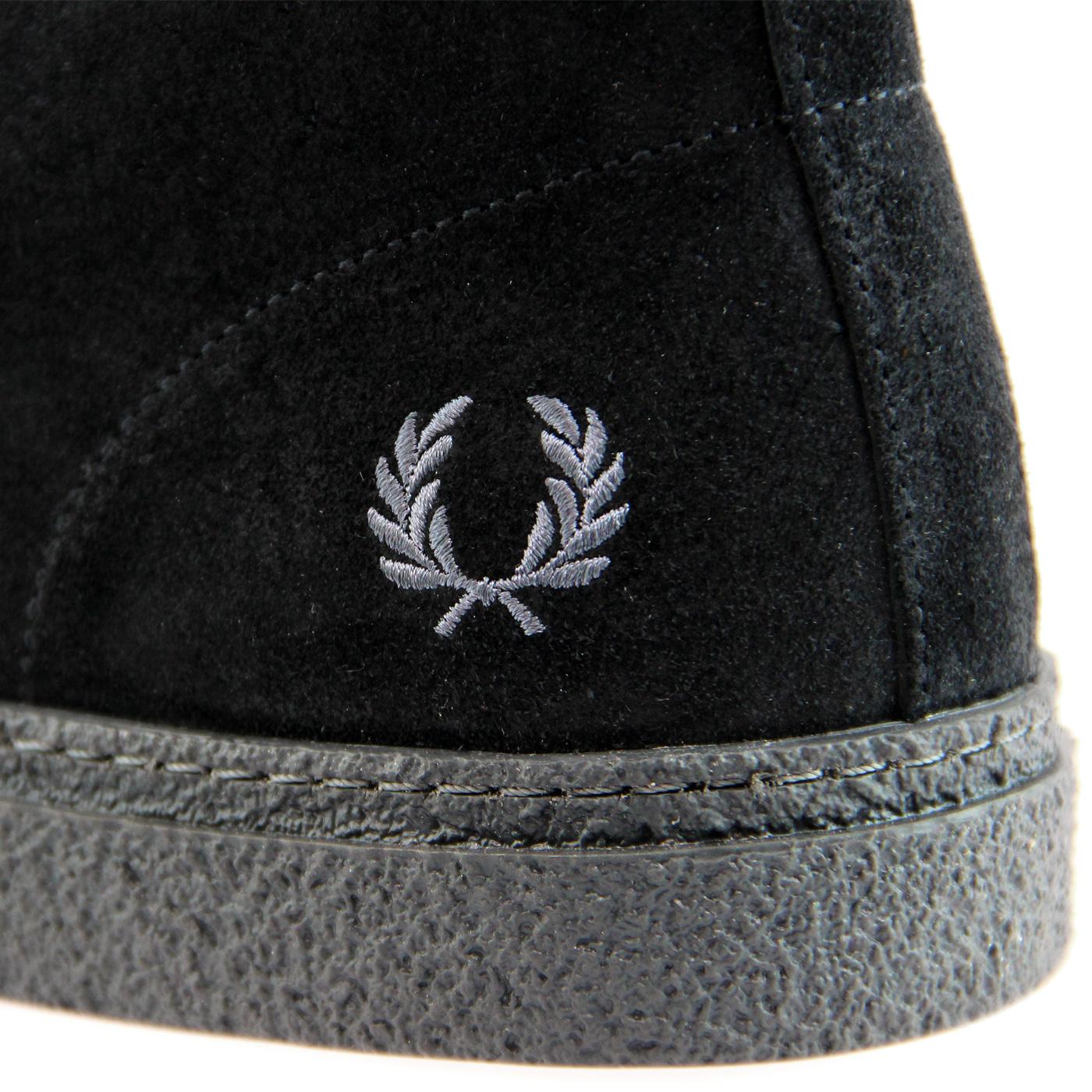 FRED PERRY 'Hawley' Retro Mod Desert Boots in Black