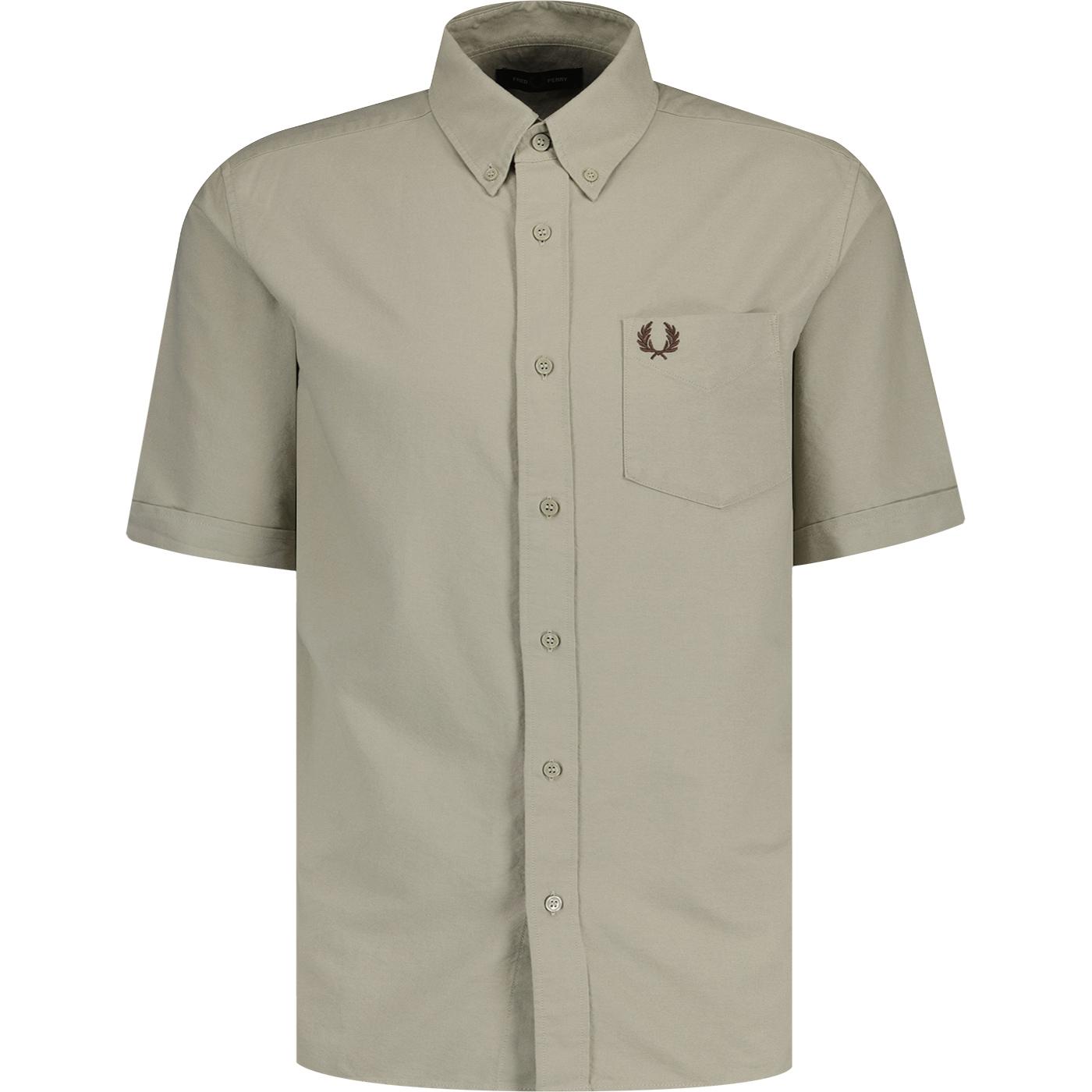Fred Perry Mod Button Down S/S Oxford Shirt (WG)
